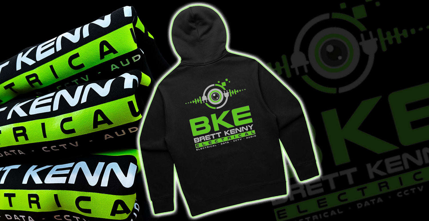 Custom Hoodies for BKE Electrics.