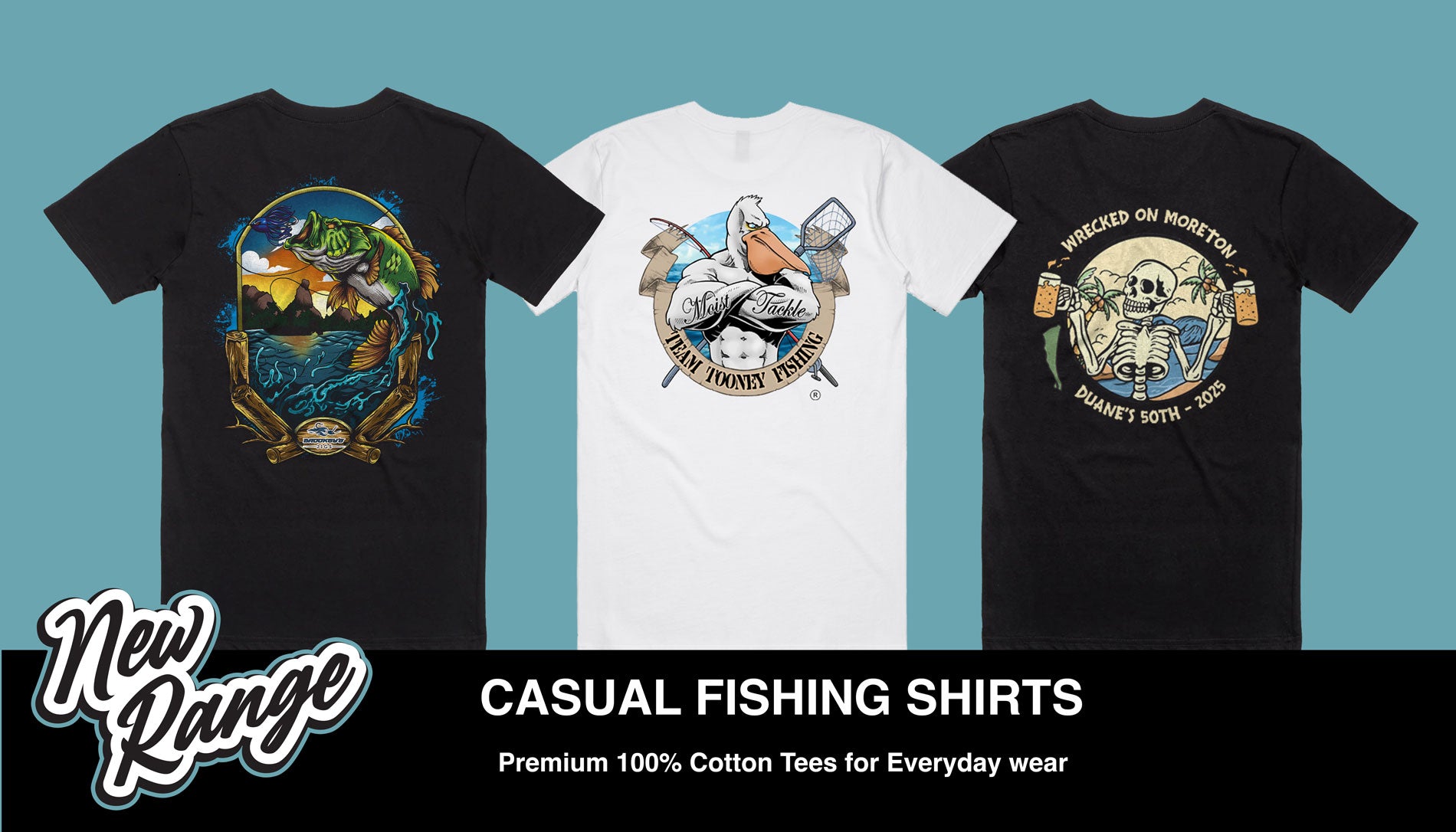 Variety of Custom Shirts showing the variation in print detail