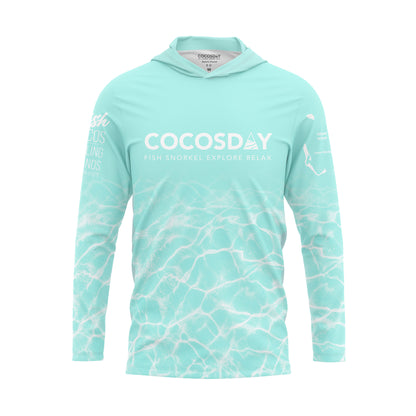 Cocosday Fishing Shirt Hooded - Mint (MADE-TO-ORDER)