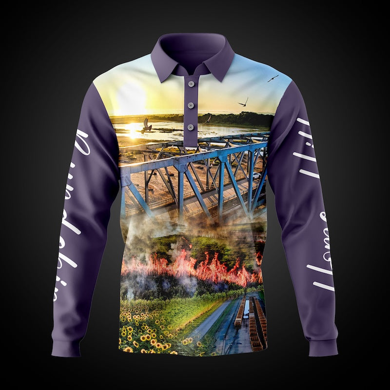 Home Hill State School Portal - Fishing Shirt Purple