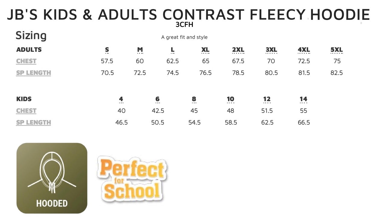 Contrast Fleecy Hoodie - 3CFH