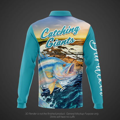Home Hill State School Portal - Fishing Shirt 2026 Teal (MADE-TO-ORDER)
