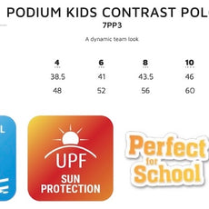 Podium Kids Contrast Polo - 7PP3