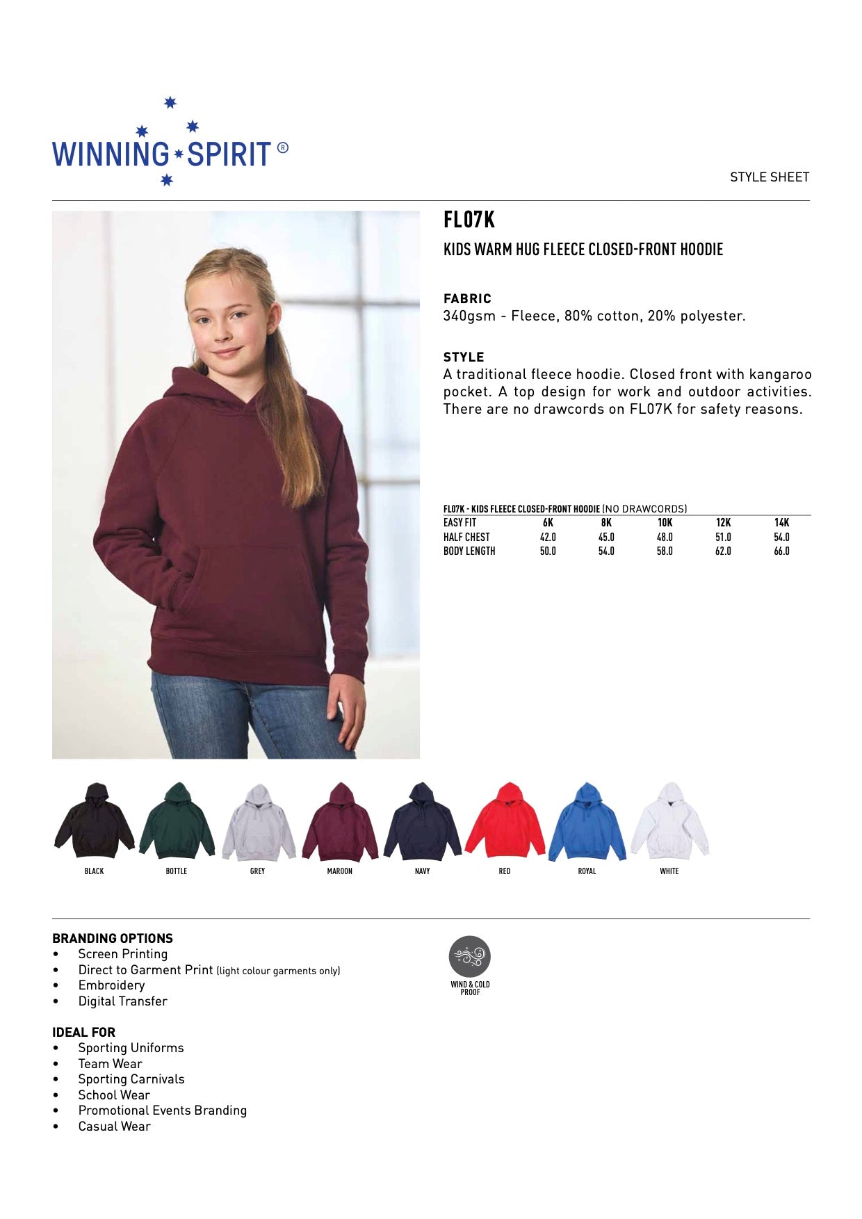 FL07K - Warm Hug Kids' Fleece Hoodie