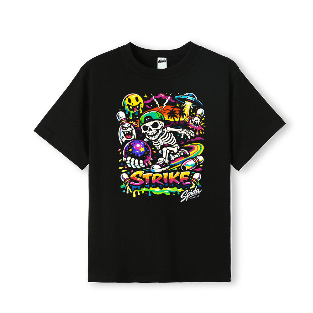 Psyched Strike Tee - Tenpin Bowling - Spida Threads
