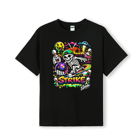 Psyched Strike Tee - Tenpin Bowling - Spida Threads