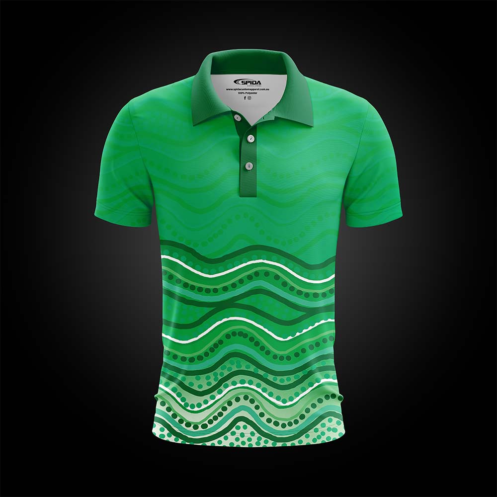 Waves (Green) Short Sleeve - Rosie Made
